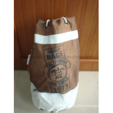 Promotional Canvas Round Duffer Drawstring Bag